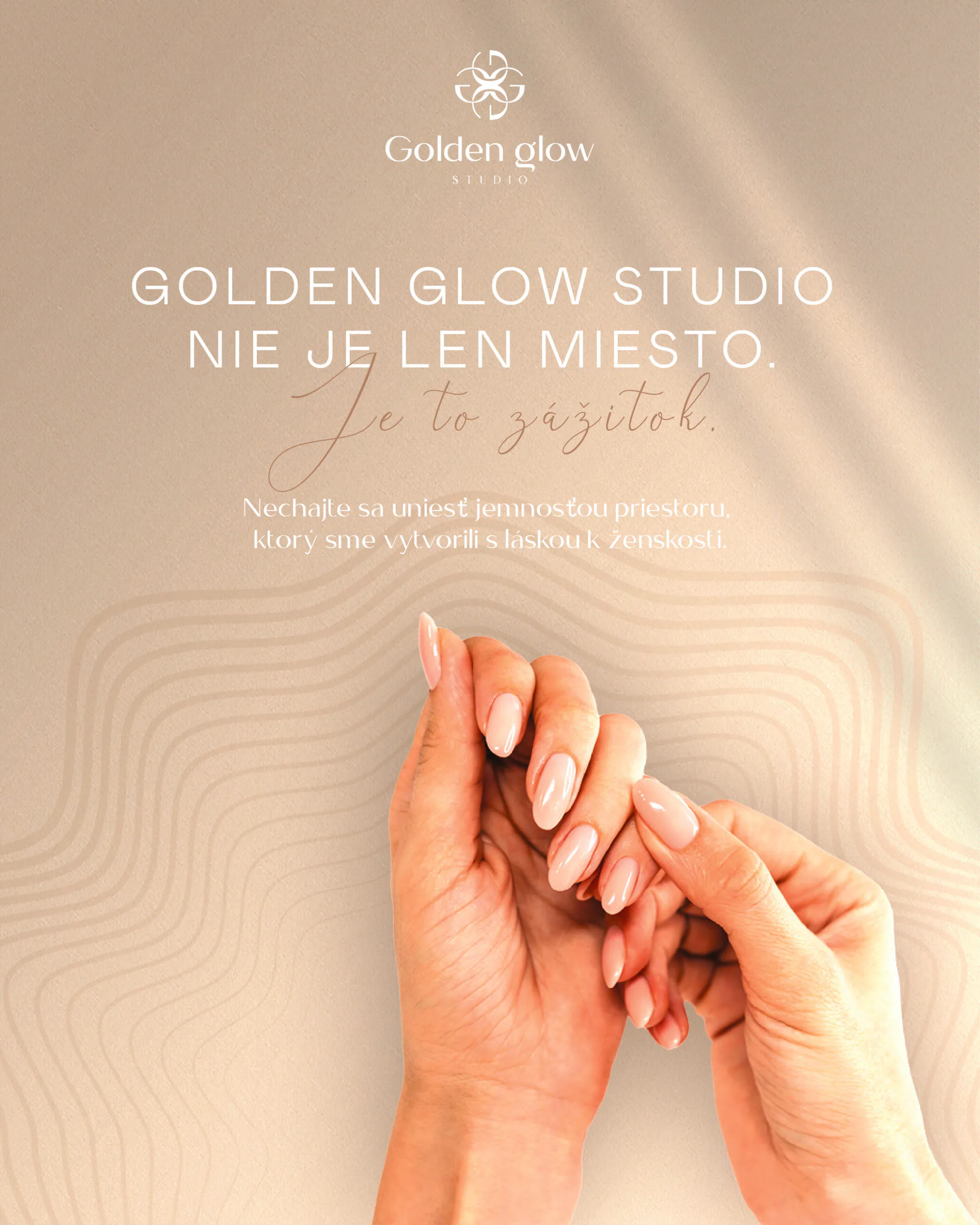 Instagram príspevok Golden Glow Studio s rukami