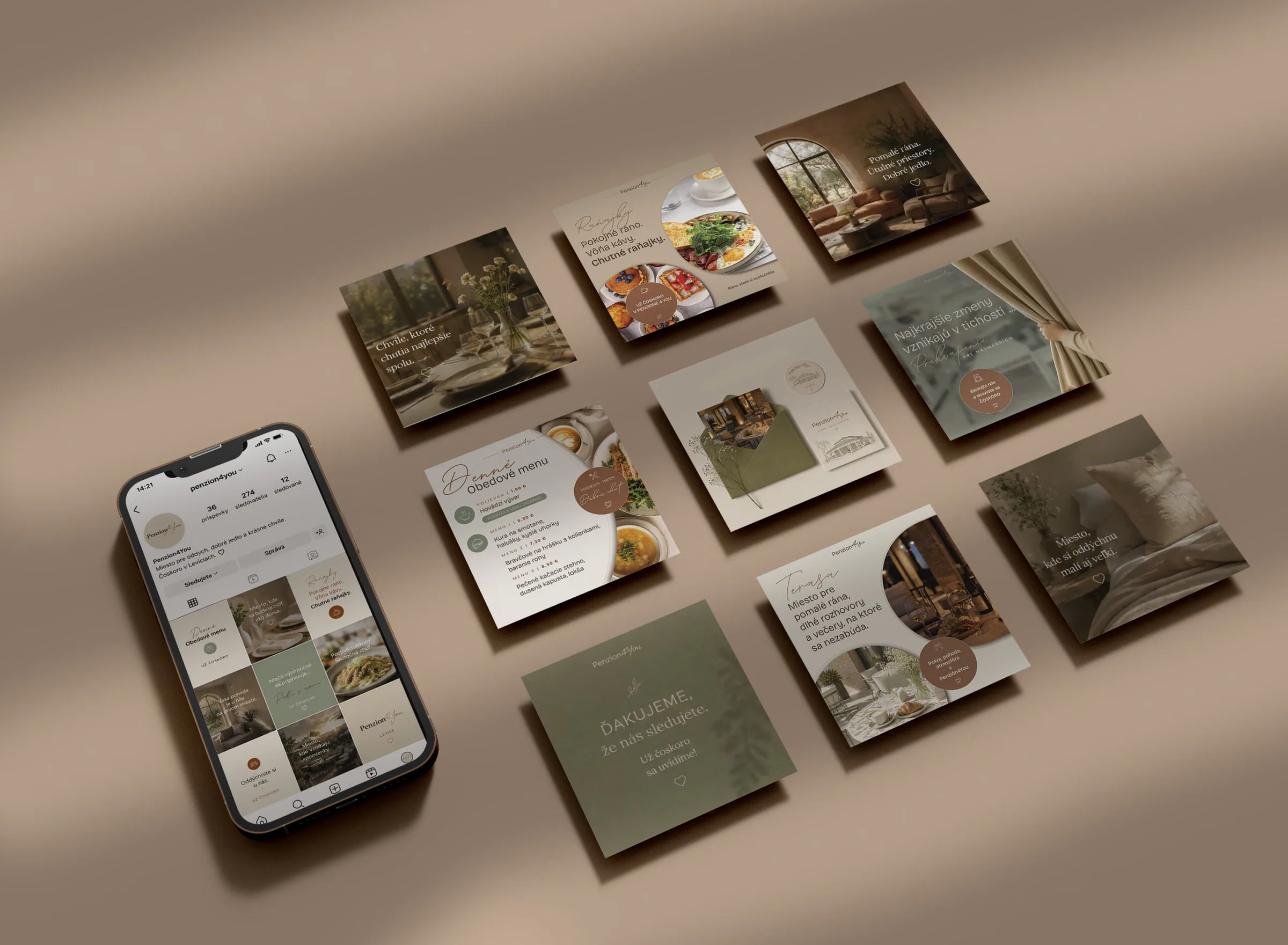 Príspevky Penzión4You pre Instagram a mobilný telefón